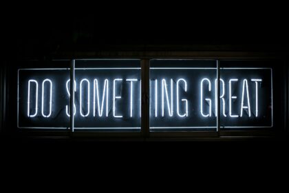 Neon sign: Do Something Great
