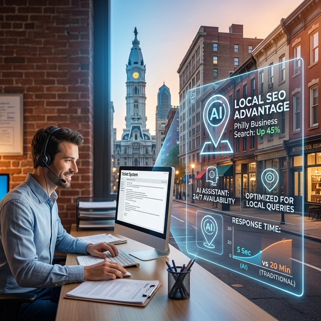 AI assistant improving local SEO for businesses