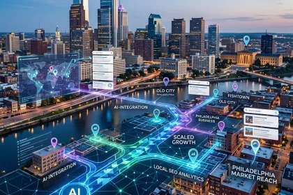 AI-powered local SEO in Philadelphia cityscape