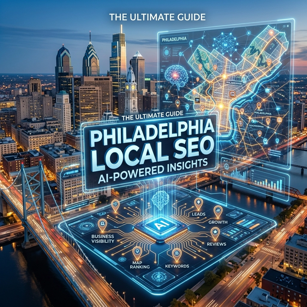Philadelphia local SEO AI insights city skyline
