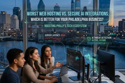 Team discussing AI integrations in Philadelphia office