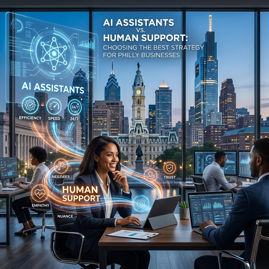 AI assistants and human support in Philly businesses