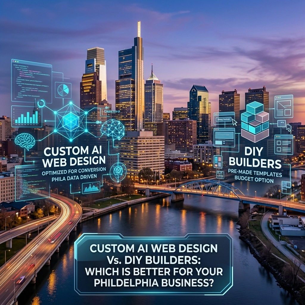 Philadelphia business web design AI versus DIY builders