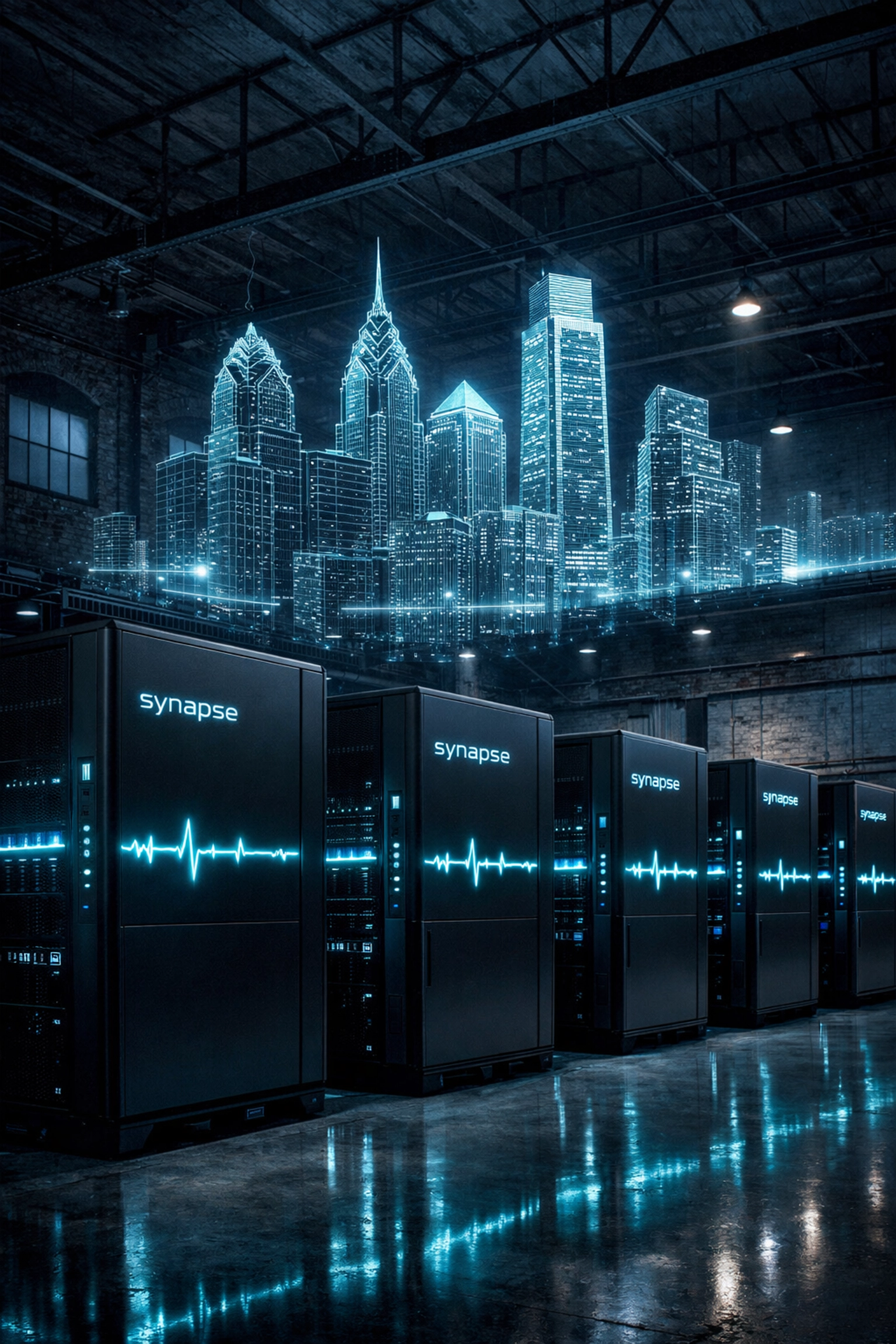 High-performance web hosting infrastructure in Philadelphia supporting advanced AI web design.